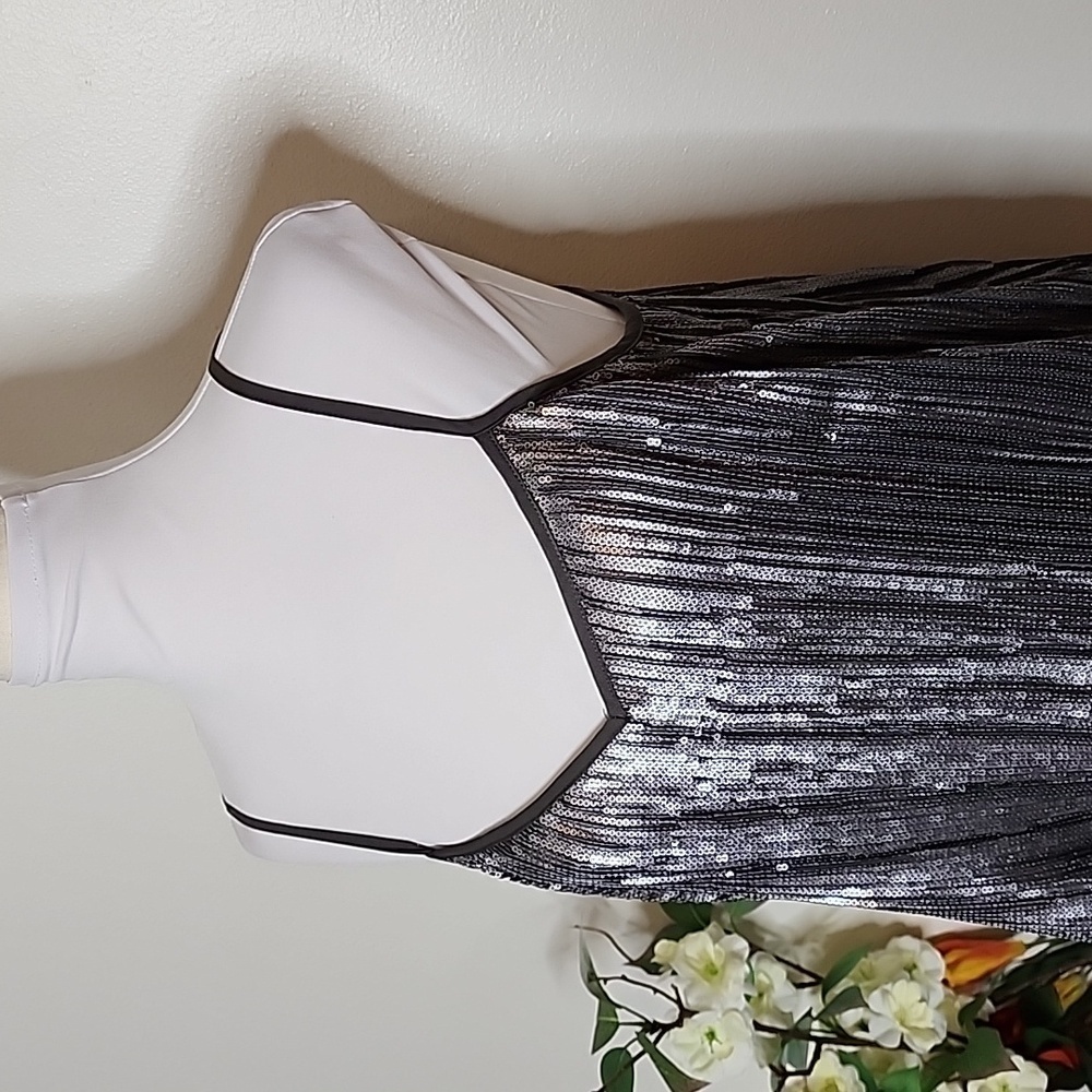 NEW Anthropologie Amelie Beaded Cami Pewter Ruffle Hem Evening Top Bohemian Chic - Picture 7 of 11